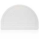 Elfcool Stone Bath Mat Diatomaceous Earth Shower Mat Non Slip Quick Dry Bath Stone Mat Super Absorbent Bathroom Floor Mat for Bathroom Kitchen Counter (Off White-Half Round-Birds)