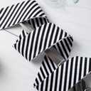 2.5 inch Bias Quilt Binding, Black White Stripe, 100% Cotton, 8 Yards