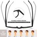 Przene Reading Glasses for Men Women Blue Light Blocking Readers Spring Hinges Lightweight Style Pack (Demi Grey/Brown/Blue/Red)