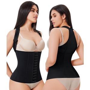 URSEXYLY Back Brace Posture Corrector for Women Adjustable Full Back Support Shoulder Straightener Upper and Lower Back Pain Relief(Black,M) (Medium)