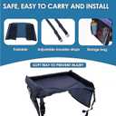 Kids Travel Tray for Car Seat - Toddler Road TripEssentials with Drawing Kit, Lap Desk Organizer for Car &Airplane
