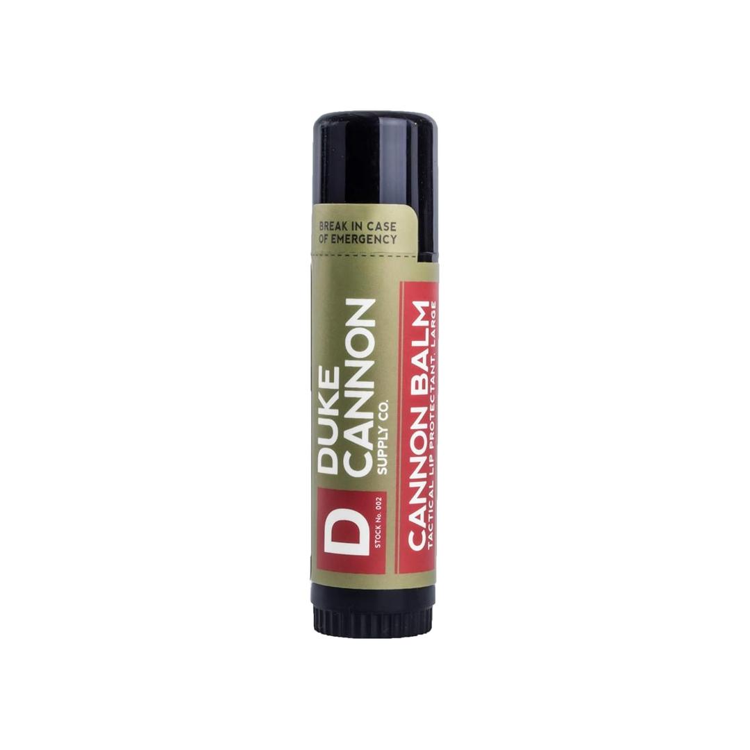 Duke Cannon Balm Tactical Lip Balm with SPF 15, 0.56oz Premium Lip Protector with Organic Ingredients, Fresh Mint Flavor, Natural Beeswax, Coconut & Shea Butter, UV Protection