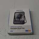 Warmco 10000mAh Portable Travel Fan 7-inch, [10-24H Runtime] Ultra-thin Digital Display Small Desk Battery Operated Fan for Camping, Office, Bedroom, Cruise Essentials 2025 (Black)