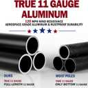 20FT Heavy Duty Flag Pole Kit, Real 11 Gauge Aluminum, 2.0" Large Bottom Tube, True Glory Edition,In Ground Flagpole for Outside House,Residential & Commercial, Gift Box Packaging-120MPH Wind Tested