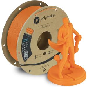 Polymaker PLA PRO Filament 1.75mm Orange, Powerful PLA Filament 1.75mm 3D Printer Filament 1kg - PolyLite 1.75 PLA Filament PRO Tough & High Rigidity 3D Printing PLA Filament Orange (Old Formula)