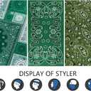 Neck Gaiter Mask Face Scarf Bandana Tube Cover Headwear Balaclava Headband Headwrap for Men and Women (9-green)