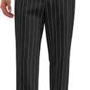 Mens Linen Pants Lightweight Casual Pants Straight-Legs Loose Fit Summer Beach Yoga Trousers with Pockets (3X-Large, Black-1)