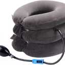 Cervical Neck Traction Device Inflatable Neck Stretcher, Easy to Use for Chronic Neck and Shoulder Pain Relief Traction Spine Alignment, Neck Cervical Brace (Grey)