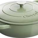 Crock Pot Artisan Enameled Cast Iron Braiser W/Lid, 5-Quart, Pistachio