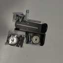 Sliding Barn Door Floor Guide, Quiet Bearing, Barn Door Adjustable Rubber Rollers, Barn Door Floor Track, Flush Bottom, Round Edge Design, 4.49" L*1.57" W*1.97" H