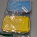 Collapsible Food Storage Containers with Airtight Lid, 40.5 oz, Large Kitchen Stacking Silicone Collapsible Meal Prep Container Set for Leftover, Microwave Freezer Dishwasher Safe, 4 Colors, Set of 4