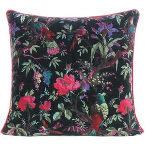 Eyes of India Boho Velvet Bird Print Throw Pillow Cover, Colorful Decorative Floral Accent Bohemian Cushion Case for Sofa Couch Bedroom Living Room, 20x20 inch (50x50 cm), Black Eyes of India Boho Velvet Bird Print Throw Pillow Cover, Colorful Decorative Floral Accent Bohemian Cushion Case for Sofa Couch Bedroom Living Room, 20x20 inch (50x50 cm), Black