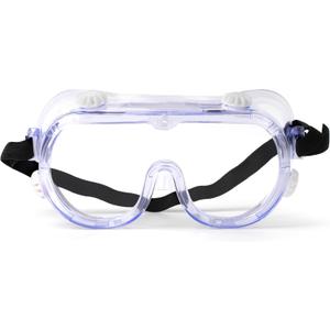 keebomed Chemical Splash Impact Safety Goggle Adjustable Soft PVC Frame, Clear Polyvinyl Chloride Lens, Reusable Eye Protection for Lab, Construction, Painting 1Pack, 