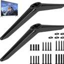 TV Stand Legs Replacement for Missing Feet, Tabletop Support for TVs with Bottom Holes, No Tools & No Drilling, Non-Slip Base for Rentals & Dorms