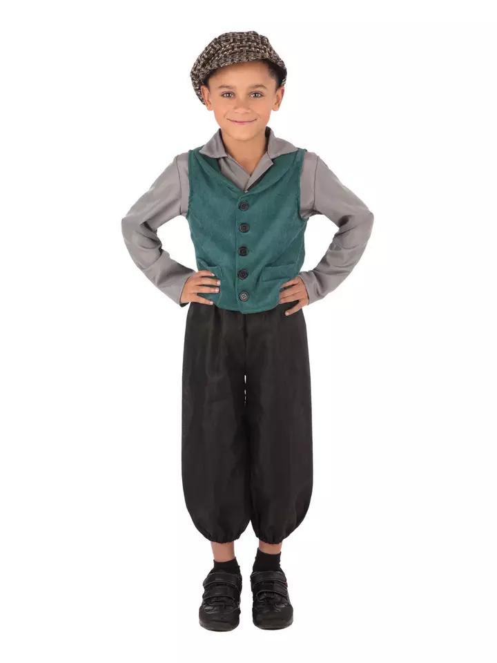 fun shack Victorian Boy Costume, Kids Historical Outfit, Boys Period Attire, Victorian Style Dress-Up, X-Large