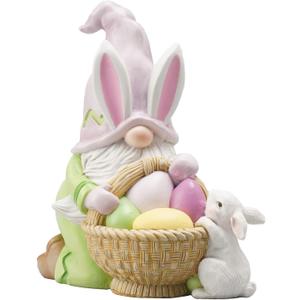 Easter-Decorations Gnomes-Decor Spring Table Ornaments - Spring Decororation Resin Faceless Easter Gnomes Figurines Gifts for Theme Party or Basket Stuffers Filler 3.5*1.5*3.5 inch Newman House Studio