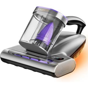 uwant 18Kpa Mattress Vacuum Cleaner 60000RPM Tap Bed Vacuum Set of 1 | 253.7Uv-C Light and Ultrasonic Bed Vacuum, 149℉ Hot Air, HEPA Filter, Metal Roller Mattress Vacuum for Sofa, Couch
