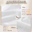 Naturoom White Linen Pinch Pleated Curtains 84 Inches Long 2 Panels for Bedroom Semi Sheer Ivory Curtains Linen Textured Drape Farmhouse Rustic Decor for Living Room Dining Room 84 Inch Length 7 FT