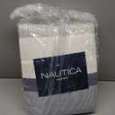 Nautica - Full/Queen Quilt Set, Reversible Bedding with Matching Shams, Striped Bed Set, Medium Weight for Year Round Use, Oeko-Tex Certified (Galewood Blue)