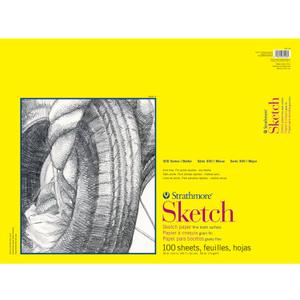 Strathmore 300 Series Sketch Pad, 18x24 inch, 100 Sheets, Glue Bound - Artist Sketchbook for Drawing, Illustration, Art Class Students