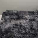 Large 6x9 Area Rugs for Living Room, Indoor Shaggy Rugs for Bedroom, Anti-Slip Fluffy Shag Rugs Fuzzy Furry Plush Rugs for Kids Girls Room Decor, Tie-Dyed Dark Grey