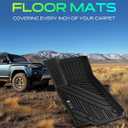 YHTAUTO Automotive Floor Mats & Cargo Mat Compatible with Jeep Grand Cherokee WL 2022-2025 (5 Seats Non L/WK), TPE Floor Liners All-Weather Protection Custom Fit, 1st & 2nd Row & Trunk Mat, Set of 4