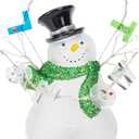 Let It Snow Snowman Flicker LED 8 Inch Plug-in Christmas Night Light