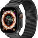Milanese Loop Compatible for Apple Watch Ultra 3 2 1 Band 49mm 46mm 45mm 44mm 42mm, Men Stainless Steel Rugged Mesh Band with Strong Magnetic Clasp, Adjustable Metal Strap for iWatch Series 11/10/9/8/7/6/5/4/SE/Ultra