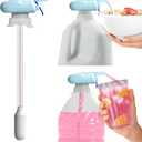 Magic Tap Automatic Drink Dispenser for Fridge, Teal (1 Pack), No Spill Milk Dispenser for Fridge, Automatic Milk Dispenser Pump for Gallon Jugs, Water & Juice, Fits Most Bottles, Batteries Required