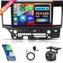 4G+64G 10.1 Inch Car Radio Stereo for Mitsubishi Lancer 2008 2009 2010 2011-2017, Rimoody Android 13 Carplay Android Auto Mirror Link EQ Touch Screen GPS Navigation WiFi BT FM Backup Camera