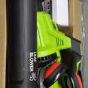 Cordless Leaf Blower 2x4000mAh Battery Powered Electric Leaf Blower with Noise-Reduction Earmuffs, 165 MPH 650 CFM Garden Tools for Lawn Care, Yard, Patio, Garage (Green)
