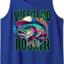 Weekend Hooker Colorful Fishing Tank Top (Small)