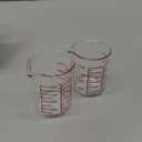 High Borosilicate Glass Measuring Cup-V-Shaped SpoutGlass Measuring Beaker for Kitchen or Restaurant, Easy to Read, 60 ML (2 Oz)-Pack of 2