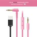 Riwbox CT-7 Cat Ear Bluetooth Headphones, LED Light Up Bluetooth Wireless Over Ear Headphones with Microphone and Volume Control for Travel/School/Smartphones/Laptop/PC/TV (Pink&Green)