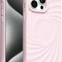 ORNARTO Vortuxe for iPhone 15 Pro Case 6.1" | 2X MIL-STD Drop Protection | Compatible with MagSafe | Sleek Aesthetic Liquid Silicone Phone Cover - Pink Quartz