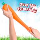 Toymendous Squishy Carrot Jumbo 11.5 Inch Squishy Vegetable | Giant Stress Relief Toy | Fidget Sensory Food Fun for Kids, Teens & Adults
