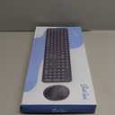 Wireless Keyboard and Mouse Combo, Ergonomic Full Size Typewriter Retro Round Keycaps Keyboard, Compatible with Windows, PC, Perfect for Home and Office Keyboards (Black)