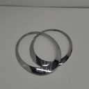 Headlight Trim Ring Compatible with Mini Cooper R55 R56 R57 R58 R59 2007-2015 1Pair Driver and Passenger Front Side Headlamp Bezel 51137149906 51137149905 (Silvery)