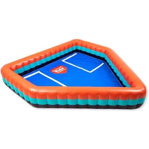 Inflatable Pool  Home Plate-Shaped Blow-Up Backyard Baseball and Swimming Games  Durable Plastic Pool for Kids and Adults  Includes Electric Air Pump