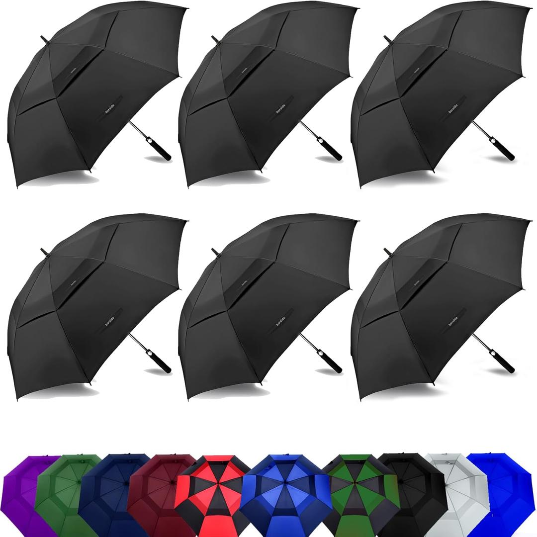Golf Umbrella Large 54/62/68/72 Inch, Extra Large Oversize Double Canopy Vented Windproof Waterproof Umbrella, Automatic Open Golf Umbrella for Men and Women and Family