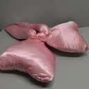Bow Pillow - Big Bow Throw Pillow - Bow Shaped Pillow - Silky Satin - Coquette Decor - Bow Room Decor - Pink Bow Pillow - Bow Nursery Decor - Pink Room Decor