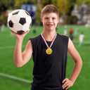3 x ArtCreativity Gold Medals for Awards, Set of 12 Metal Medal with Neck Ribbons, Olympic Style Winner Award for Sports, Tournaments for Kids and Adults, Competitions, Prizes, Birthday Party Favors
