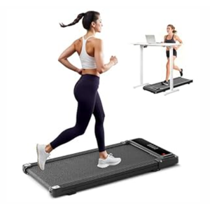 Aidoly Walking Pad Under Desk Treadmill, Portable Compact Electric Walking Treadmill, Quiet Fitness Machine with Remote Control & LED Display for Home Office, Black
