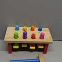 Melissa & Doug Deluxe Pounding Bench Wooden Preschool Learning Toy with Mallet (10.0 x 5.0 x 4.2)