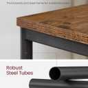 VASAGLE Side Tables Set of 2, Small End Table, Nightstand for Living Room, Bedroom, Office, Bathroom, Rustic Brown and Black ULET272B01