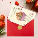 2 x IDU Mothers Day Card for Mom,Happy Mothers Day Cards Gifts from Daughter Son,Cute Mothers Day Gifts Card for Mom with Teddy Bear Design