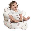 Inflatable Baby Seat for Babies 336 Months, Baby Chair with Fence & Built in Air Pump, Blow Up Floor Baby Seat with Back Support, Inflatable Baby Chair Sit Me Up for Home, Travel (Bear)