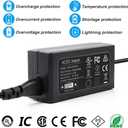 24V 2.5A Power Supply Adapter, AC 100V-240V Output DC 24 Volt 0-60W Transformer Charger UL Listed with 5.5 x 2.1 and 5.5 x 2.5 Male Plug Jack Connector, Compatible with 24Volt 0-2.5Amp