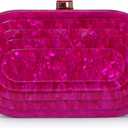 Fecialy Acrylic Evening Clutch Bag for Women Shell Shape Handbags Marbling Purse Formal Party Bridal Wedding Crossbody Bag