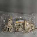 3 Pcs Christmas Village Houses: Led Light Wooden House with Battery, Unfinished Rustic Holiday Village Decor - Perfect for Christmas Table Centerpieces, Xmas Party Decorations,DIY Crafts